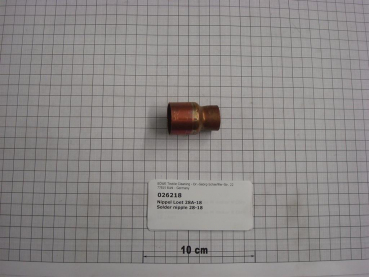 Solder nipple,28a-18mm,copper,DIN2863,Nr.5243