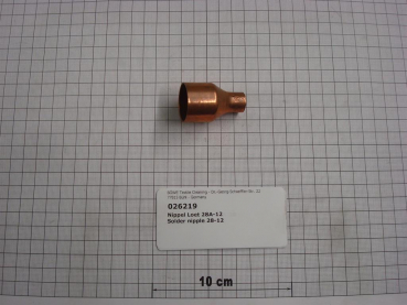 Solder nipple,28a-12mm,copper,DIN2863,Nr.5243