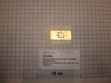 Sticker for heating of still,gold foil,self-adhesive