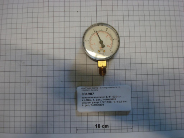 Vacuum manometer,-1-+1,5 bar,1/4",DM63mm,5. gen.,P470,SI70