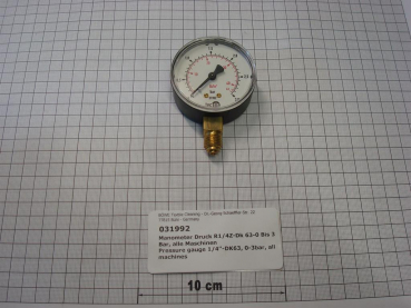 Pressure gauge 1/4" 0-3 bar all machines
