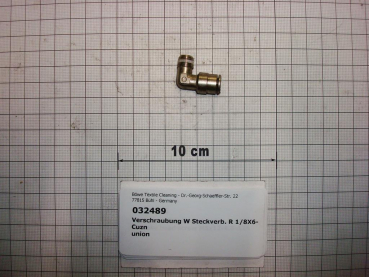 Elbow plug connector,1/8"x6mm,brass