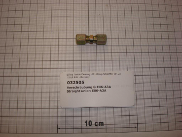 Screw connection,straight,6x6mm,galvanized,DIN2353
