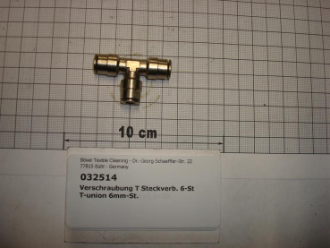 T-plug connector,6x6x6mm,brass