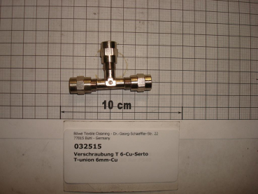 T-screw connection,6x6x6mm,brass