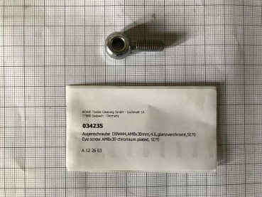Eye screw DIN444,AM8x30mm,4.6,chromium plated,SI70