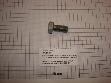 Hexagon screw DIN933,M16x35mm,8.8,galvanized