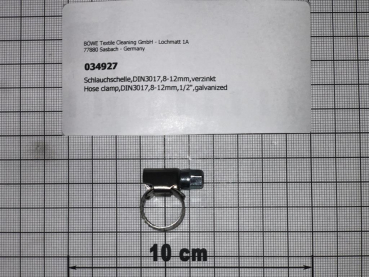 Hose clamp,DIN3017,8-12mm,1/2",galvanized