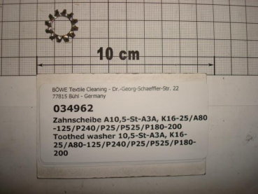 Toothed washer,A10,5mm,galvanized,DIN6797,K16-25,A80-125,P240,P25,P525,P180-200