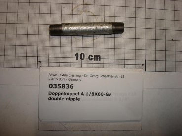 Double nipple,NIPV0406,1/8"x60mm,galvanized
