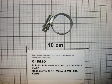 Hose clamp,DIN3017,16-25mm,1/2",galvanized