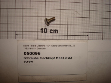 Flat headed screw DIN85,M5x10mm,A2