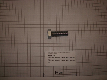 Hexagon screw DIN933,M16x50mm,8.8,galvanized