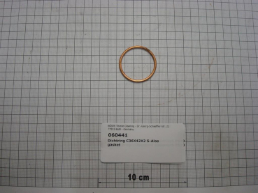 Copper sealing ring,36x42x2,5mm,DIN7603,P445,P470,SI70