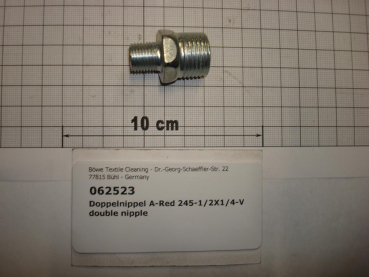 Double nipple,245V1508,with hexagon,reduced,1/2"x1/4",galvanized