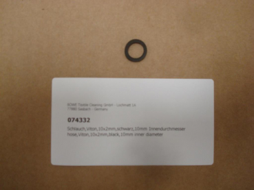 Hose,Viton,10x2mm,black,10mm inner diameter