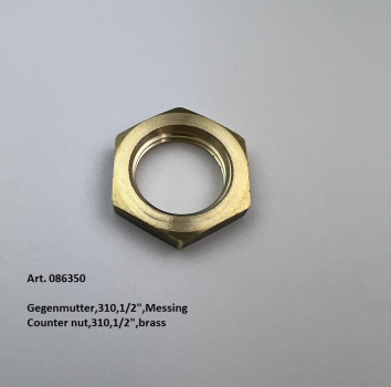 Counter nut,310,1/2",brass,condenser coil 1/2",spraymatic BWH