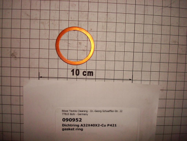 Copper sealing ring,32x40x2mm,DIN7603