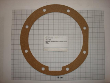Gasket,round,210x270x3,2mm,8-holes,perbunan cork,A80