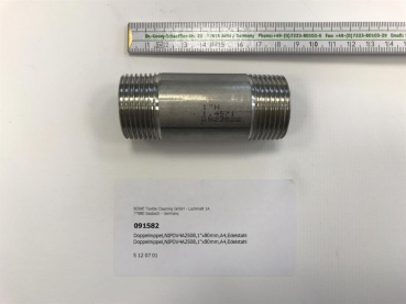 Double nipple,NIPDV4A2508,1"x80mm,A4,stainless steel