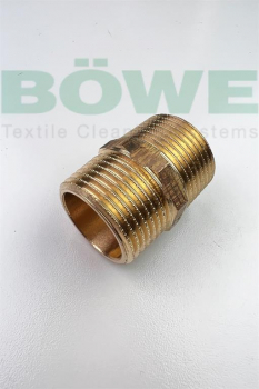 Double nipple,3280,with hexagon,DN25,1",red brass
