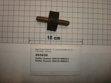 Rubber buffer,Dia30x15mm,M8,P564