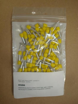 Ferrule,6qmm,isolated,12mm long,yellow (100PCS)