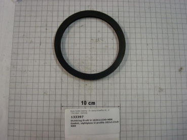 Gasket,round,u-profile,103x123x9mm,NBR,sightglass f.distillation,Pi,Mi