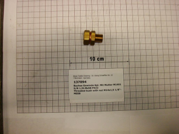 Gewindebuchse,M14x1,5mm,1/8",Messing, m.Kupferdichtring,Sprüheinheit