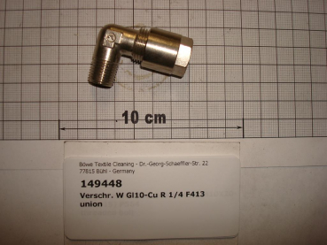 Elbow union,1/4"x10mm,brass
