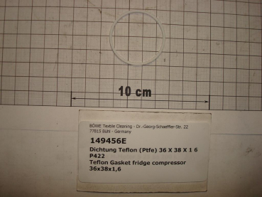 Gasket,round,36x38x1,6mm,teflon,for locking valve,cooling