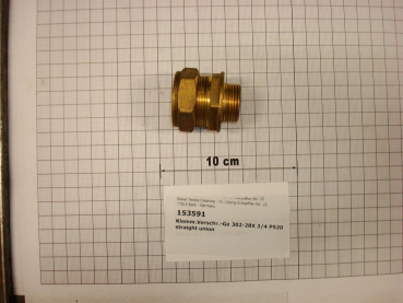Compression fitting,straight,screw-in,302-28x3/4",male thread