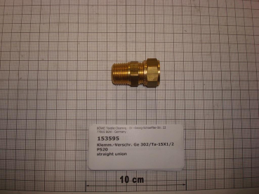 Compression fitting,straight,screw-in,302-15x1/2",male thread,conical