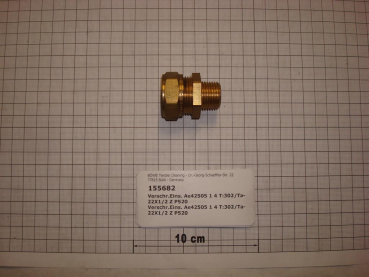 Compression fitting,straight,screw-in,302-22x1/2",male thread,conical
