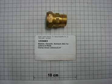 Compression fitting,straight,screw-in,302-22x3/4",male thread,conical