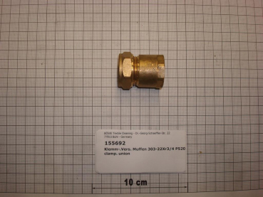 Compression fitting,straight with sleeve connection,303-22x3/4",female thread