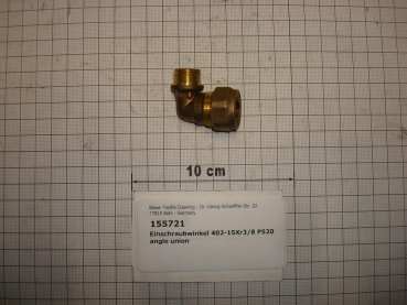 Compression fitting,elbow,screw-in,402-15x3/8",male thread