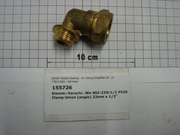 Compression fitting,elbow,screw-in,402-22x1/2",male thread