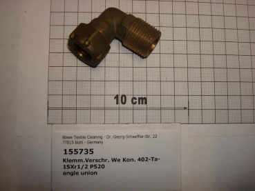 Compression fitting,elbow,screw-in,402-15x1/2",male thread