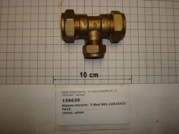 Compression fitting,T,reduced,601-22x15x22