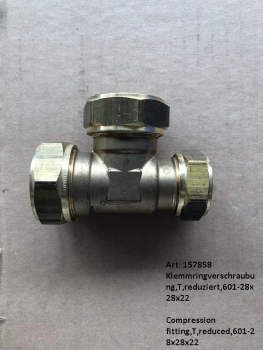 Compression fitting,T,reduced,601-28x28x22