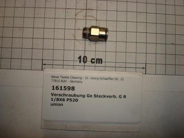 Screw-in connector,straight,1/8"x6mm,brass