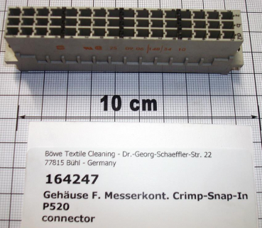 Pin connector "crimp-snap-in"