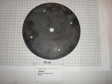 Gasket,round,14x190x4mm,4-holes,for flap button trap,P532,P540
