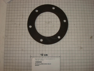 Gasket,round,88x140x3mm,6-holes,Polysorba