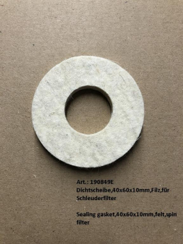 Gasket ring felt for eco filter / spin filter 40x60x10 mm