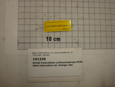 Label,"air change rate",sticker