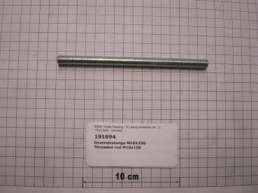 Threaded rod DIN976,M10x150mm,8.8,galvanized