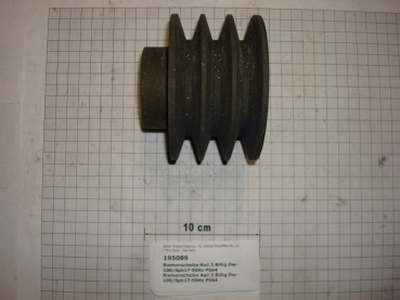 V-belt pulley,3 grooves,dia38mmx107mm,SPB17-50Hz,P564