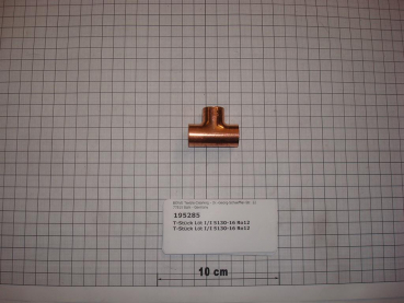 Solder T-piece,I/I,T16mm,copper,DIN2861,Nr.5130